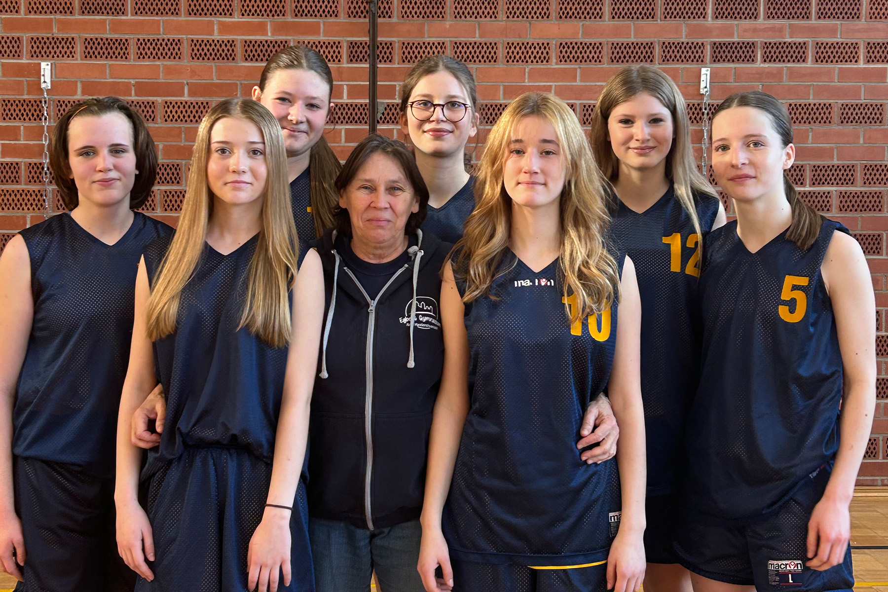 Gruppenfoto der Basketballmannschaft Mädchen II